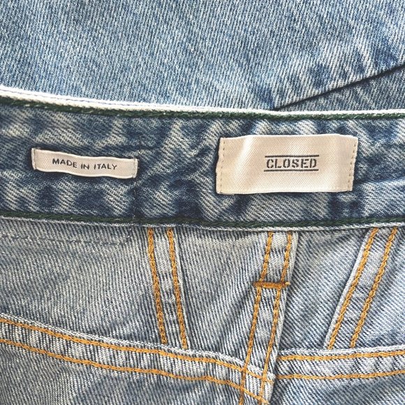 Closed X-Lent Barrel Leg Jeans in Mid Blue Size 26 - Picture 9 of 11